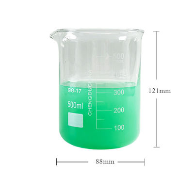 Des gobelets de laboratoire de mesure en verre OEM 500 ml personnalisables
