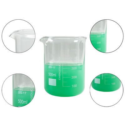 Des gobelets de laboratoire de mesure en verre OEM 500 ml personnalisables
