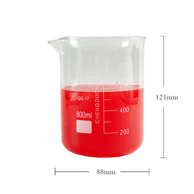 Cuve de laboratoire de mesure en verre 800 ml personnalisable