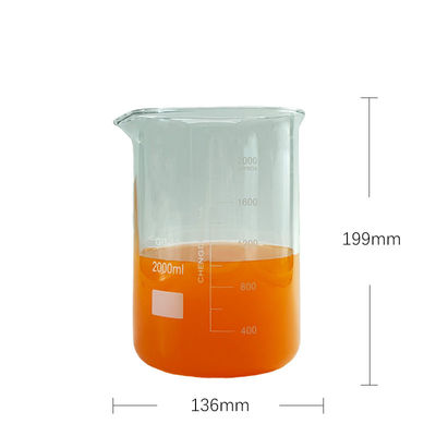 Cuve de laboratoire de mesure en verre Bouteille multimédia de réactif personnalisable de 2000 ml