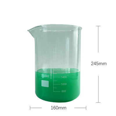 Cuve de laboratoire de mesure en verre Bouteille multimédia de réactif personnalisable de 3000 ml