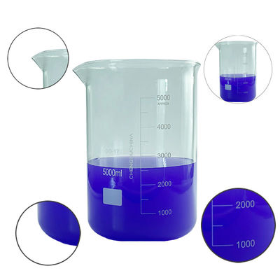 Cuve de laboratoire de mesure en verre bouteille multimédia réactif personnalisable de 5000 ml