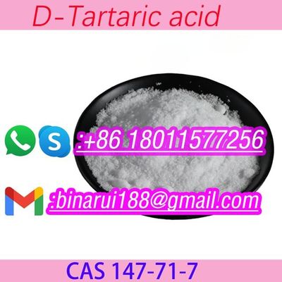 D-acide tartrique CAS 147-71-7 (2S,3S) -acide tartrique intermédiaires chimiques fines de qualité alimentaire
